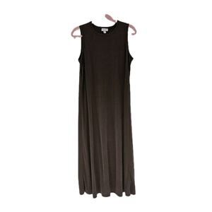Pure J Jill Ribbed Maxi Dress S Tencel Modal Capsule Closet Minimalist Lagenlook